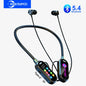 Farbdisplay Bluetooth 5.4 Kopfhörer Nackenbügel-Kopfhörer Drahtlose Headsets Geräuschunterdrückende Ohrhörer für Live-In-Ear-Monitoring