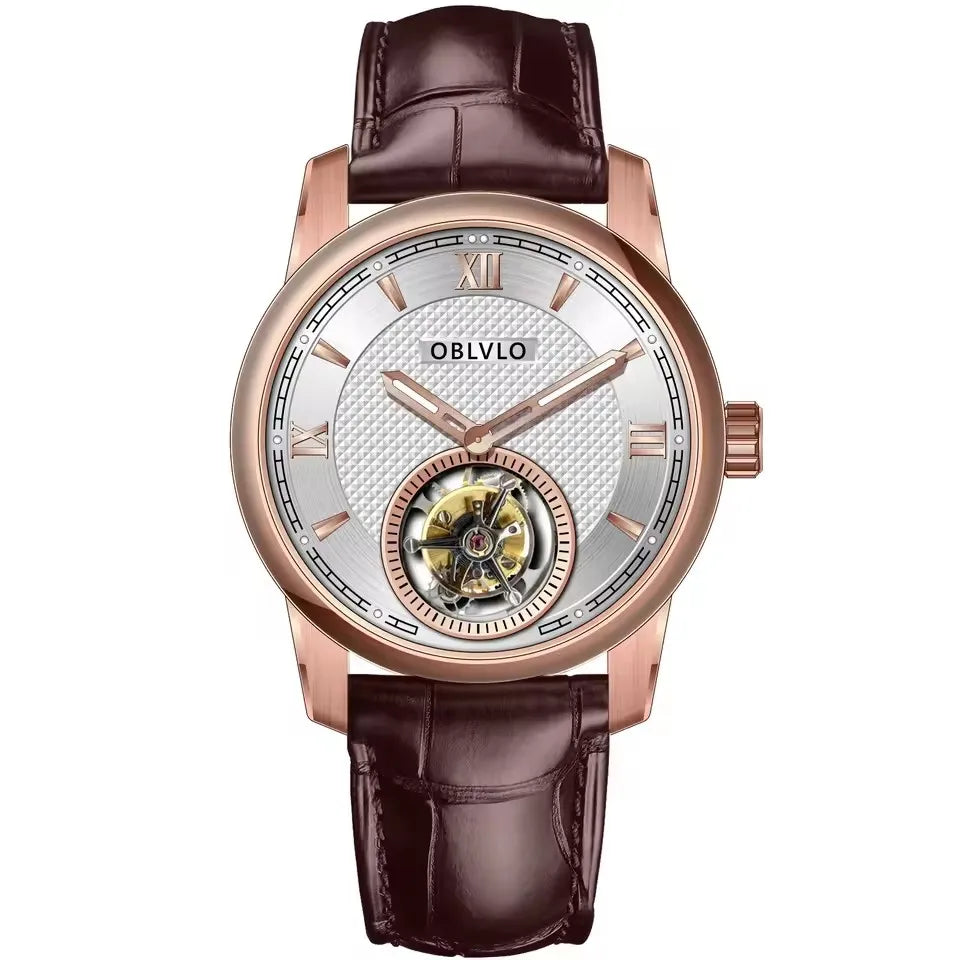 Tourbillon Watches Sapphire Glass Waterproof 50M Mechanical Automatic Watches