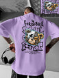 Europäisches und amerikanisches Herren-T-Shirt mit mechanischem Bären-Buchstabenprint, bequem und atmungsaktiv, Rundhals, Outdoor-Street-Top für den Sommer