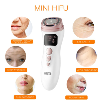 Mini HIFU Machine – Ultrasonic RF EMS Facial Lifting
