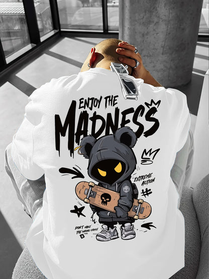 Men's Cartoon Letter Print Street Style T-Shirt