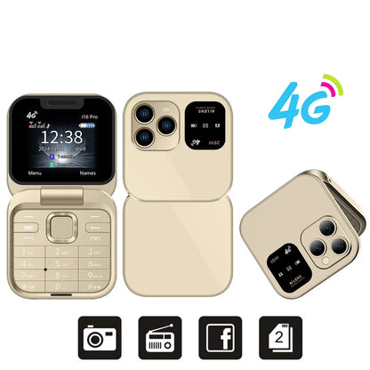 Mini Flip Phone 4G LTE – SERVO i16 Pro Dual SIM