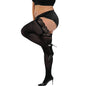 Plus Size Fishnet Garter Belt Bodysuit Tights XXL