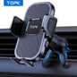 Topk car phone holder on a car dashboard with clear background
