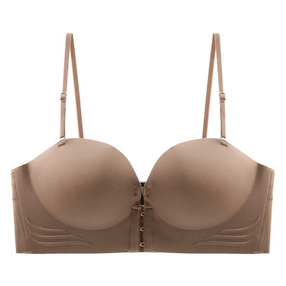 FINETOO Front Closure Sexy Push Up Bra Women Invisible Bras Underwear Lingerie For Female Brassiere Strapless Seamless Bralette