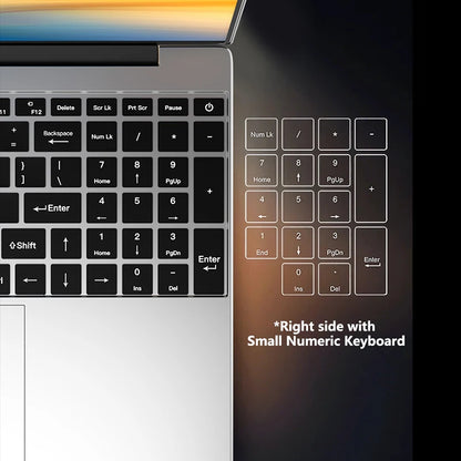 Laptop with a small numeric keyboard on the right side