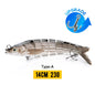 VTAVTA 10/14cm Sinking Wobblers Fishing Lures Jointed Crankbait Swimbait 8 Segment Hard Artificial Bait For Fishing Tackle Lure