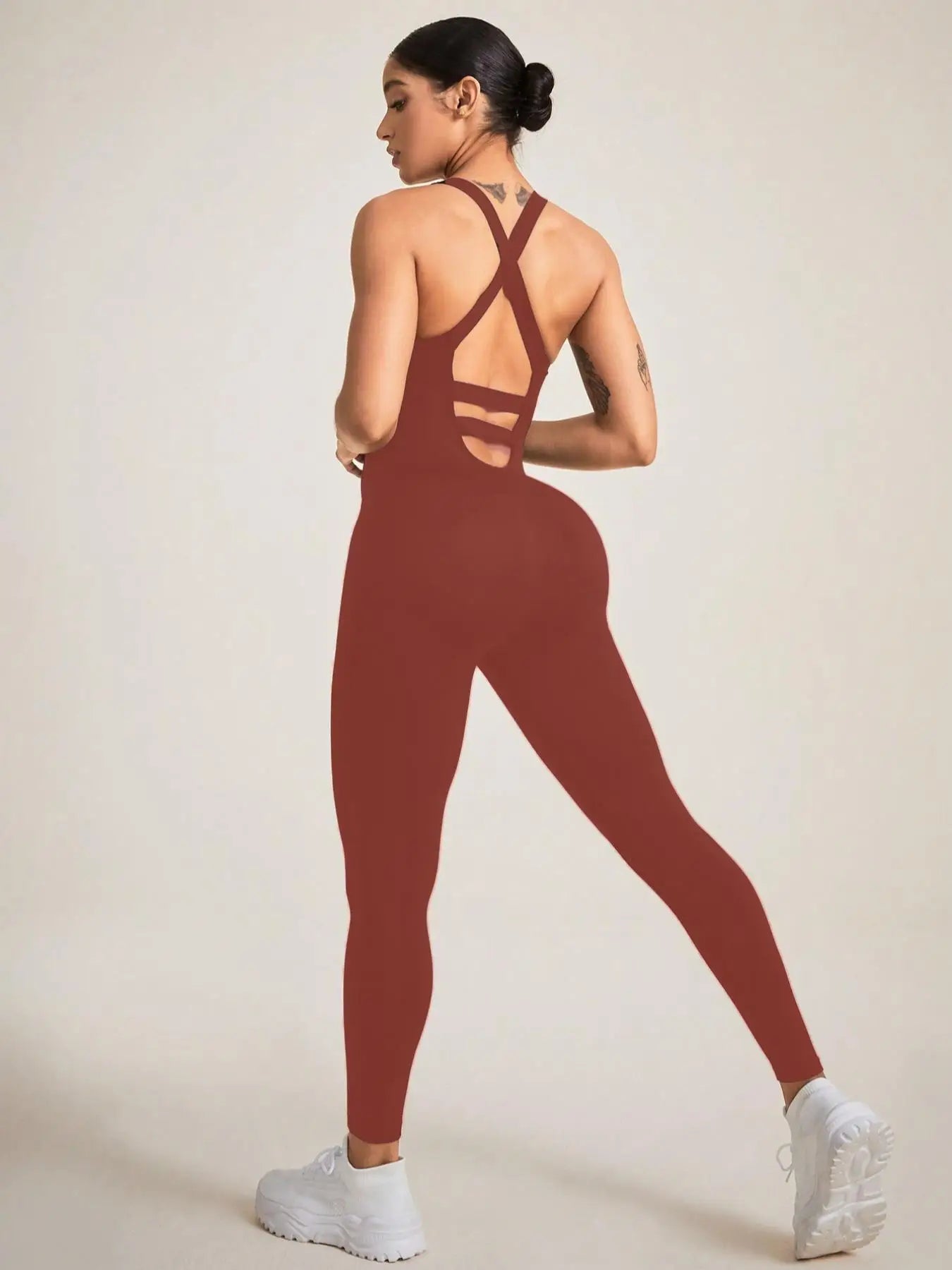 Nahtloser Shapewear-Body für Damen mit Bauchkontrolle, rückenfreier Body Shaper mit überkreuzten Trägern, Damenunterwäsche & Shapewear