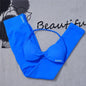 2Pcs Women's Gym Yoga Set Seamless High Waist Leggings Sports Bra Top Workout Outfit Fitness Activewear Running Training Clothes