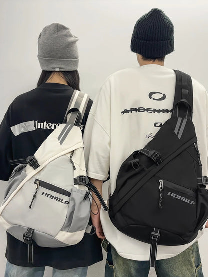 Reflective Night Riding Crossbody Sling Bag Men's