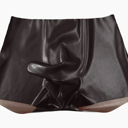 Herren Fetisch Latex Höschen Gummi Boxershorts Peniskondom Unterwäsche Kondom Cock Pouch Shorts Sexy Unterhosen für Herren