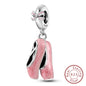 Charm 925 Sterling Silver Pink Pendant Charm Fit Original Charm Bracelet Necklace Beads DIY Jewerlry Accessories