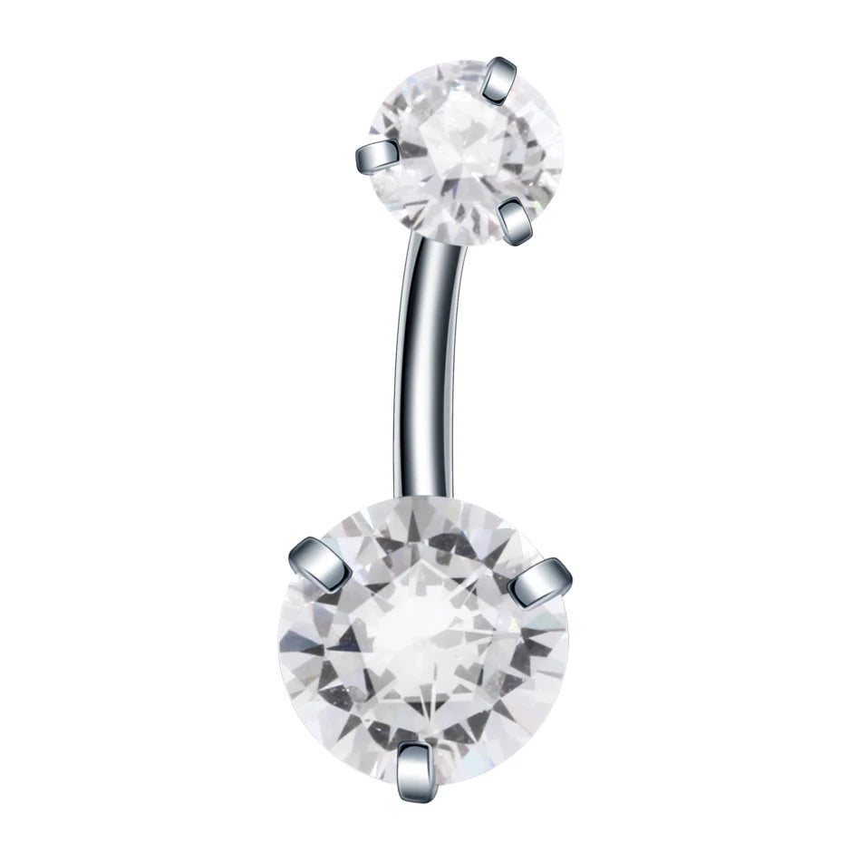 1Pc Surgical Steel Belly Button Ring Navel Nombril Piercing CZ Belly Ring Sexy Women Belly Piercing Body Jewelry Ombligo 14G