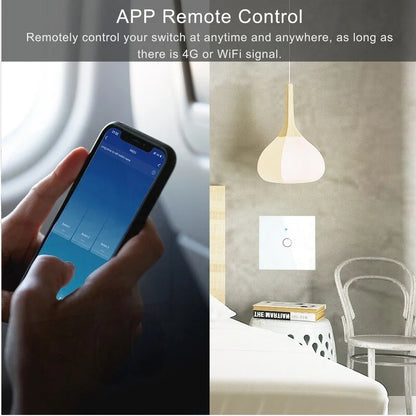 AXUS EU WLAN Smarte Lichtschalter Touch-Schalter RF433 Kein Neutralleiter Smart Home Life Tuya App Steuerung Unterstützt Alexa Google Home