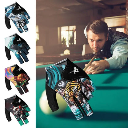 Left Hand Billiards Glove – Non-Slip Half Finger Glove