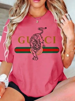 Women's Casual Versatile Short Sleeve T-Shirt Heavy