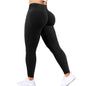 Nahtlose Damen Yoga-Hose mit fester Taille, dreifacher Bund, sexy Hüftstraffung, enge Sporthose, Fitness-Übungs-Yoga-Hose