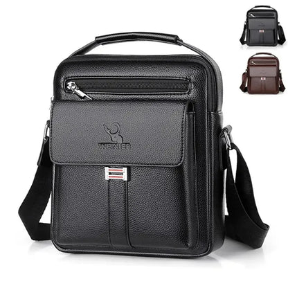 Herren Umhängetaschen wasserdicht Vintage Herrenhandtaschen Große Kapazität PU Leder Tasche Herren Kuriertaschen Tragetasche
