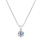EWYA 1 2 Carat Real Moissanite Pendant Necklace For Women 6 Prong 100% 925 Sterling Silver Wedding Party Bridal Fine Jewelry