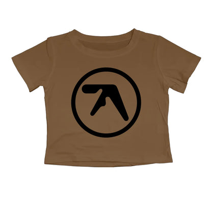 Punk Aphex Twin Print Oversize Hip Hop Women Crop Top Tee