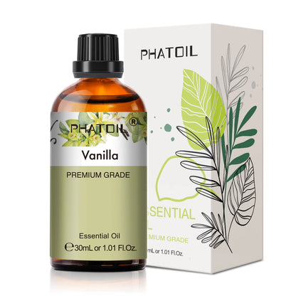 PHATOIL 1 Stk. Ätherisches Aromatherapieöl 30ml Zitrone Eukalyptus Lavendel Bergamotte Jasmin Wacholder Rose Vanille Ätherisches Aromaöl