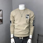 Langarm-Kapuzenpullover Herren Strick Rundhals Cool und Vielseitig Personalisiertes Oberteil
