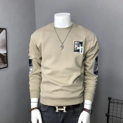 Langarm-Kapuzenpullover Herren Strick Rundhals Cool und Vielseitig Personalisiertes Oberteil