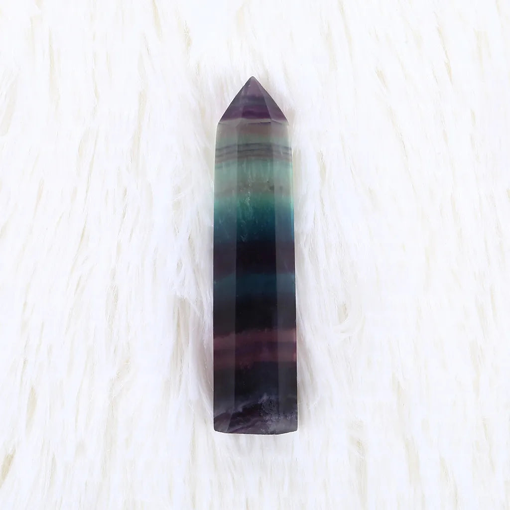 Natural Fluorite Crystal Hexagonal Wand 4-7CM