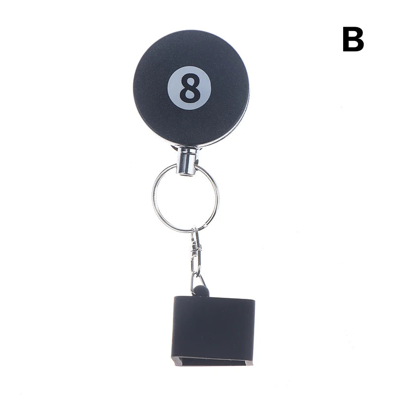 Billiard Chalk Holder Keychain – Retractable Clip