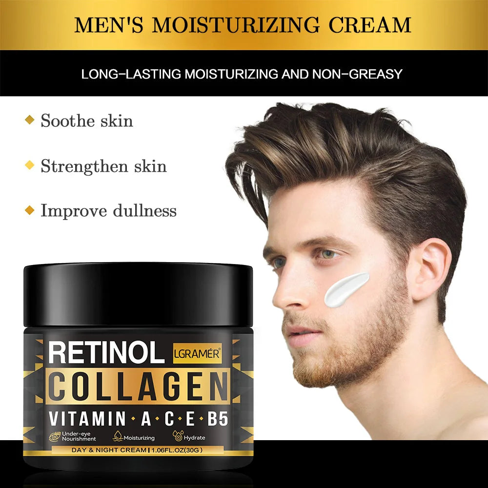 Men's Retinol Collagen Face Cream | Anti-Aging Skincare