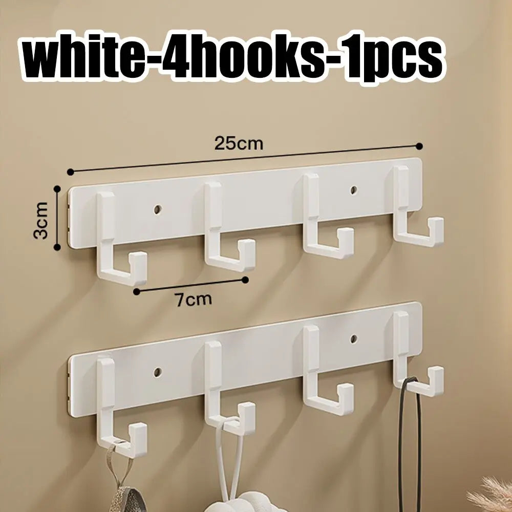 Punch-free wall-mounted living room clothes hanger load-bearing hook towel bathroom wall strong adhesive hanger