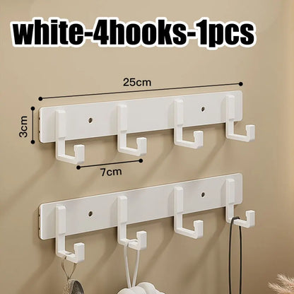 Punch-free wall-mounted living room clothes hanger load-bearing hook towel bathroom wall strong adhesive hanger
