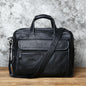 Fashion Leder Herren Aktentasche Top-Layer Rindsleder Business Handtasche Casual Umhängetasche für 15 Zoll Laptop Tasche NZPJ