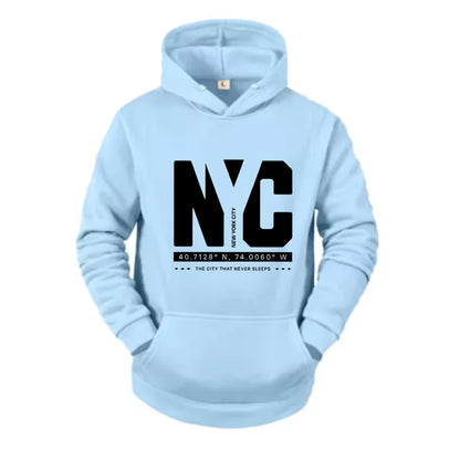 New Autumn And Winter Men's Casual Fashionable Comfortable Letter Printed Long Sleeved Hooded Versatile Sportswear Pullover