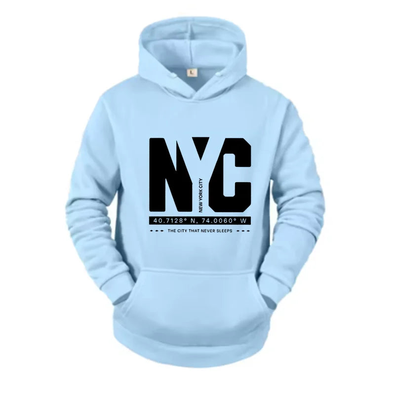 New Autumn And Winter Men's Casual Fashionable Comfortable Letter Printed Long Sleeved Hooded Versatile Sportswear Pullover