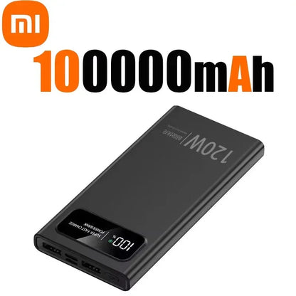 Xiaomi MIJIA 200000mAh Large Capacity Power Bank 120W Fast Charging Portable Digital Display Powerbank For iPhone Samsung Huawei