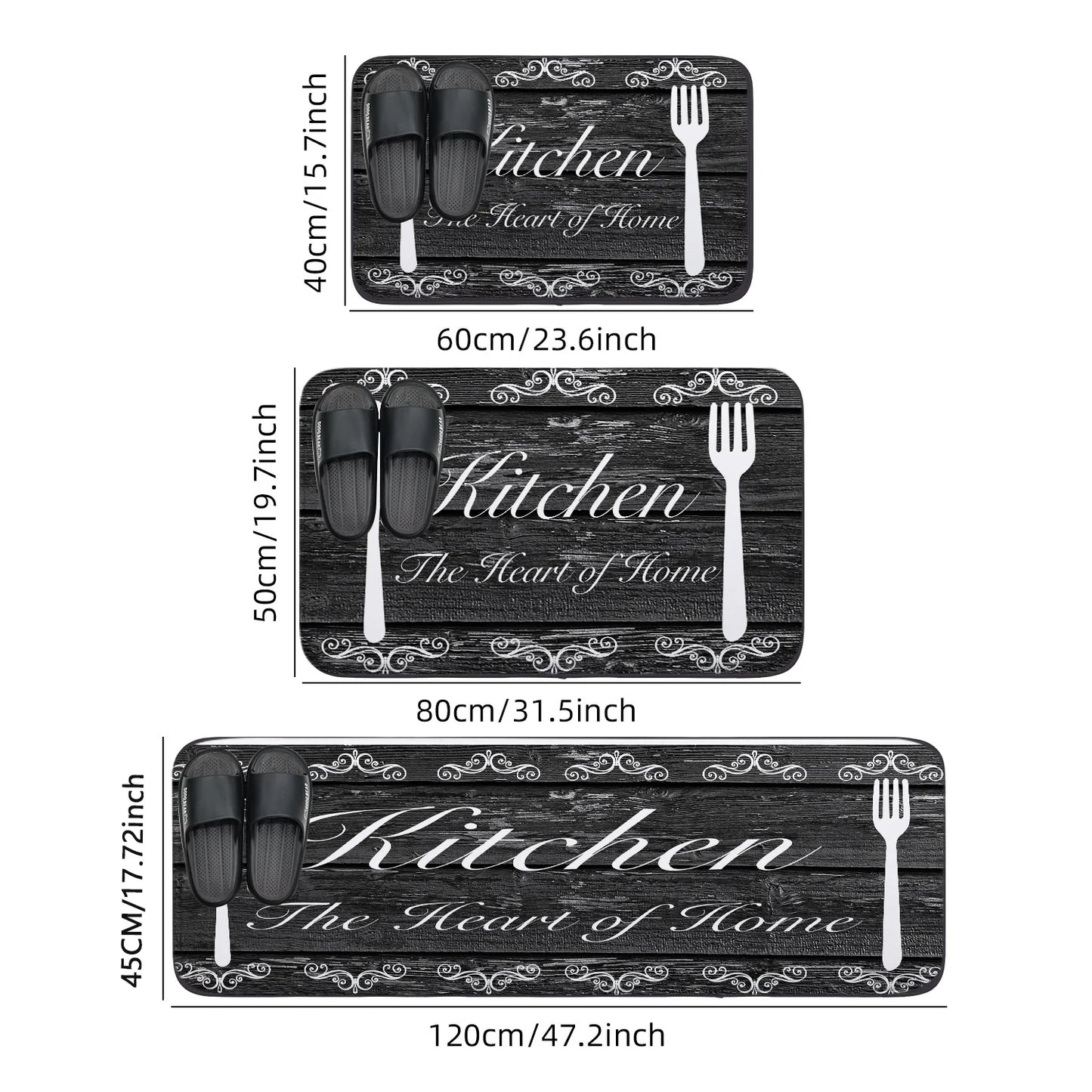 VIKAMA Non-Slip Absorbent Kitchen & Bathroom Floor Mat