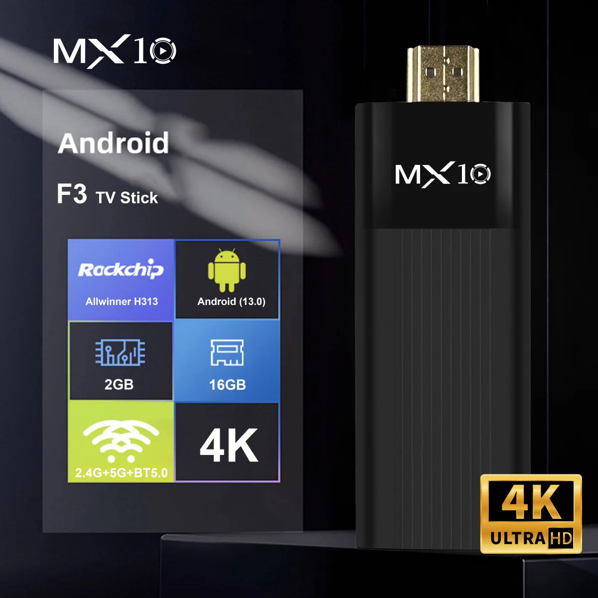 MX10-F3 Product H313 Four core WiFi6 Bluetooth 5.0 Support 8K H313 Android 13.0 2+16GB 4+32GB 4+64GB Tv stick box