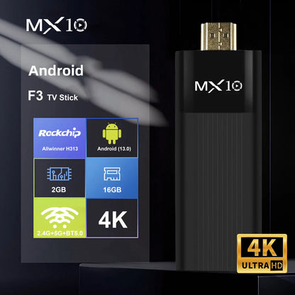 MX10-F3 Product H313 Four core WiFi6 Bluetooth 5.0 Support 8K H313 Android 13.0 2+16GB 4+32GB 4+64GB Tv stick box
