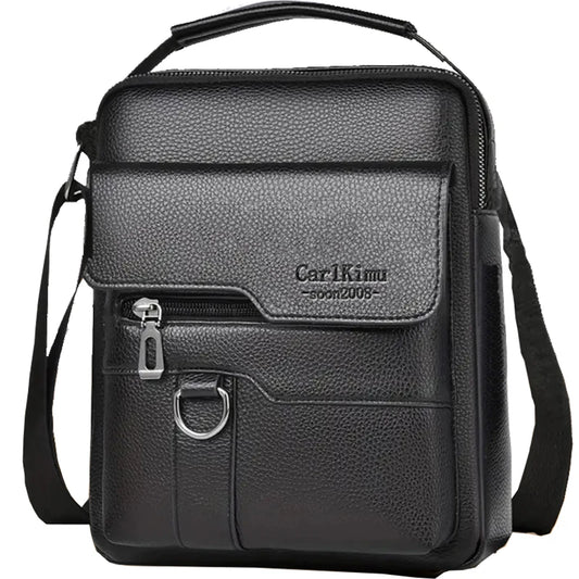 Multi-purpose men's shoulder bag for work, PU crossbody briefcase with handle, professional casual daypack - Teglex
