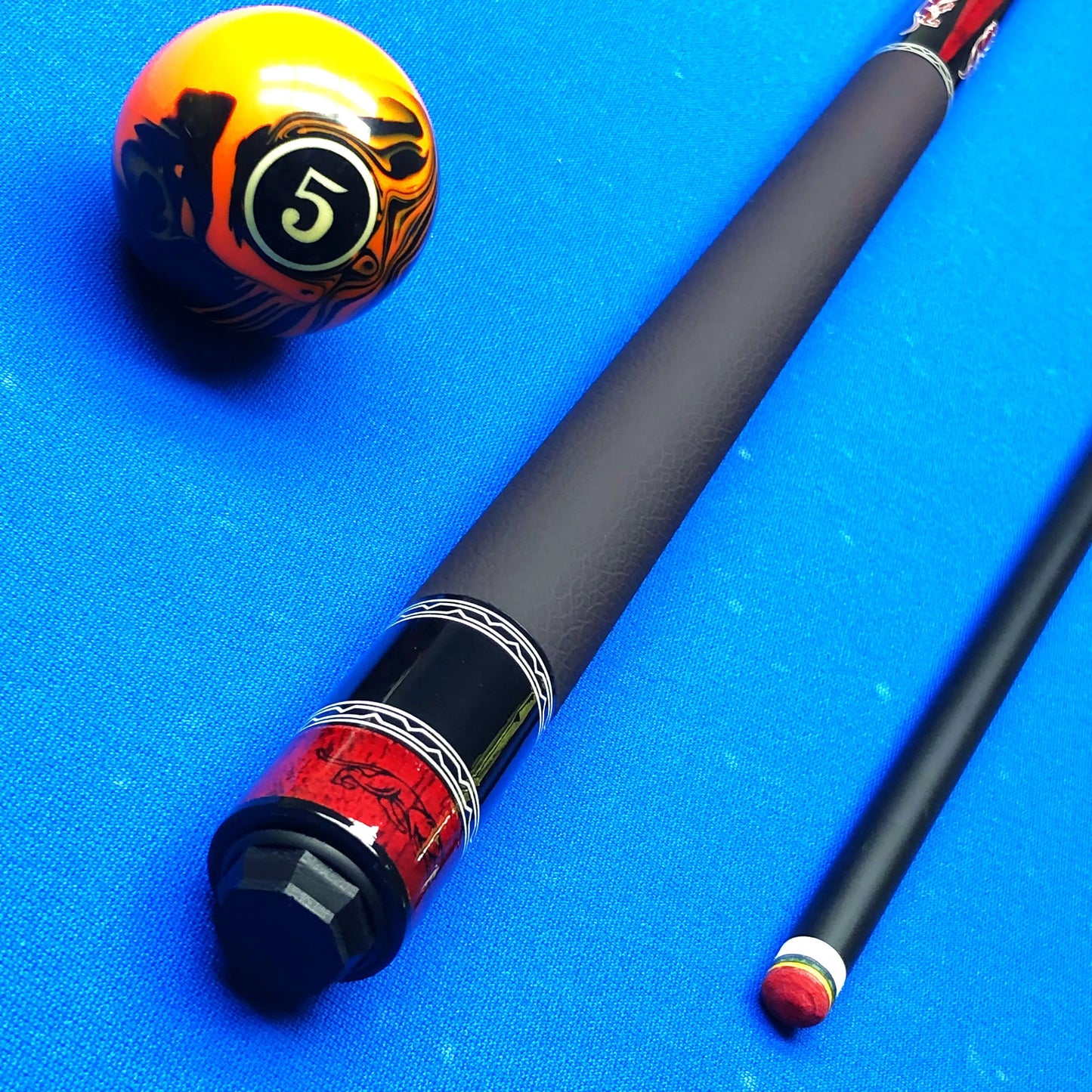 12.5mm Pool Cue Performance 2-Piece Billiard Cue with Stainless Steel Joint Glass Fiber Shaft
