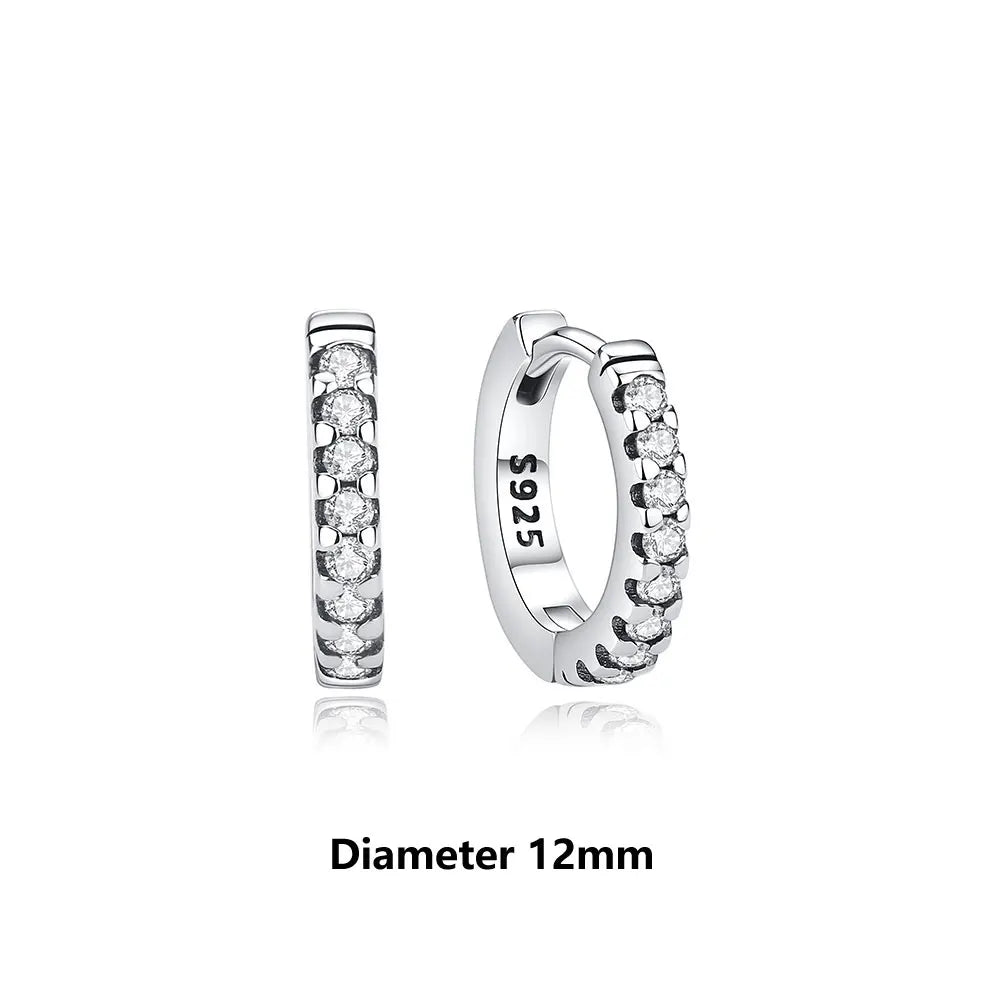 Original 925 Sterling Silber Ohrringe 2025 Stecker Creolen Kristall Ohrringe für Damen Roségold Krone Herz Unendlichkeit Biene Ohrring Schmuck