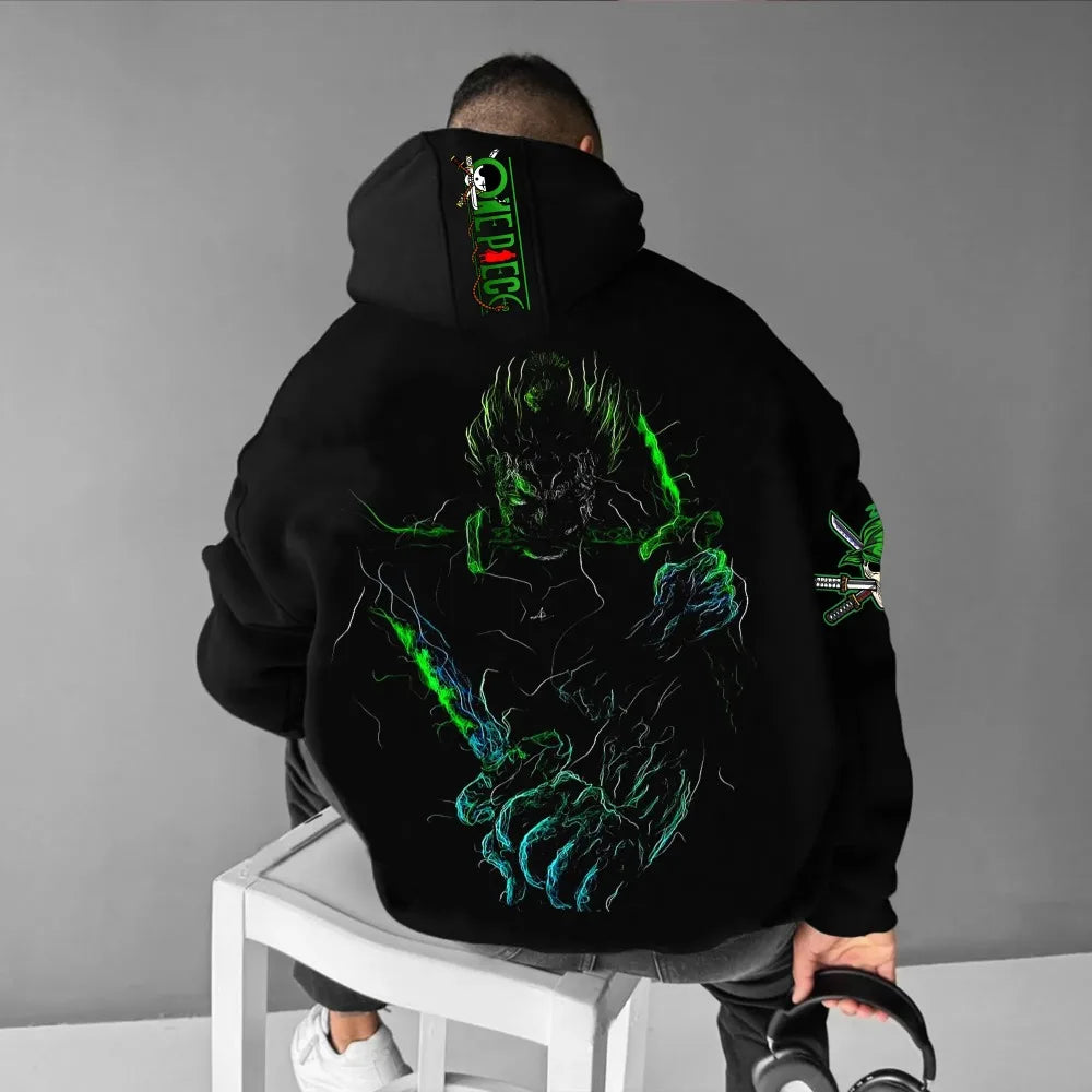 ONE PIECE Roronoa Zoro Anime Hoodie – Men & Kids