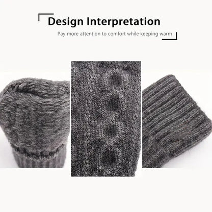  4colors Winter Warm Gloves Touchscreen Unisex Knit Finger Gloves Machine Washable Ideal for Travel Cycling Sports