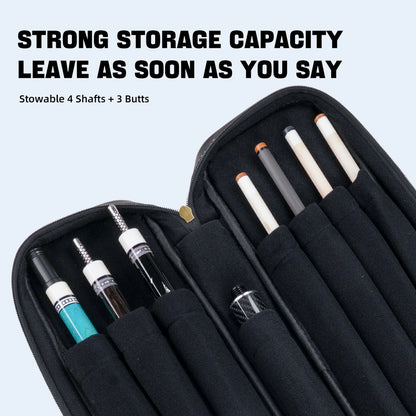 KONLLEN PU Leather Pool Cue Case – 3 Butts 4 Shafts