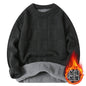 New Solid Color Homestays Men's Autumn and Winter Warm Thick Crewneck Sweater Casual and Comfortable Home Pajamas