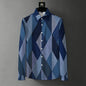 Teglex Men's Retro Graffiti Print Long Sleeve Shirt