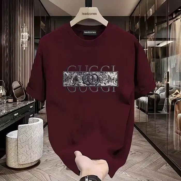 Fashion Luxury Brand 2025 Summer New Designer Print Pattern Pure Cotton High-quality Casual Sports Harajuku Unisex Plus Size