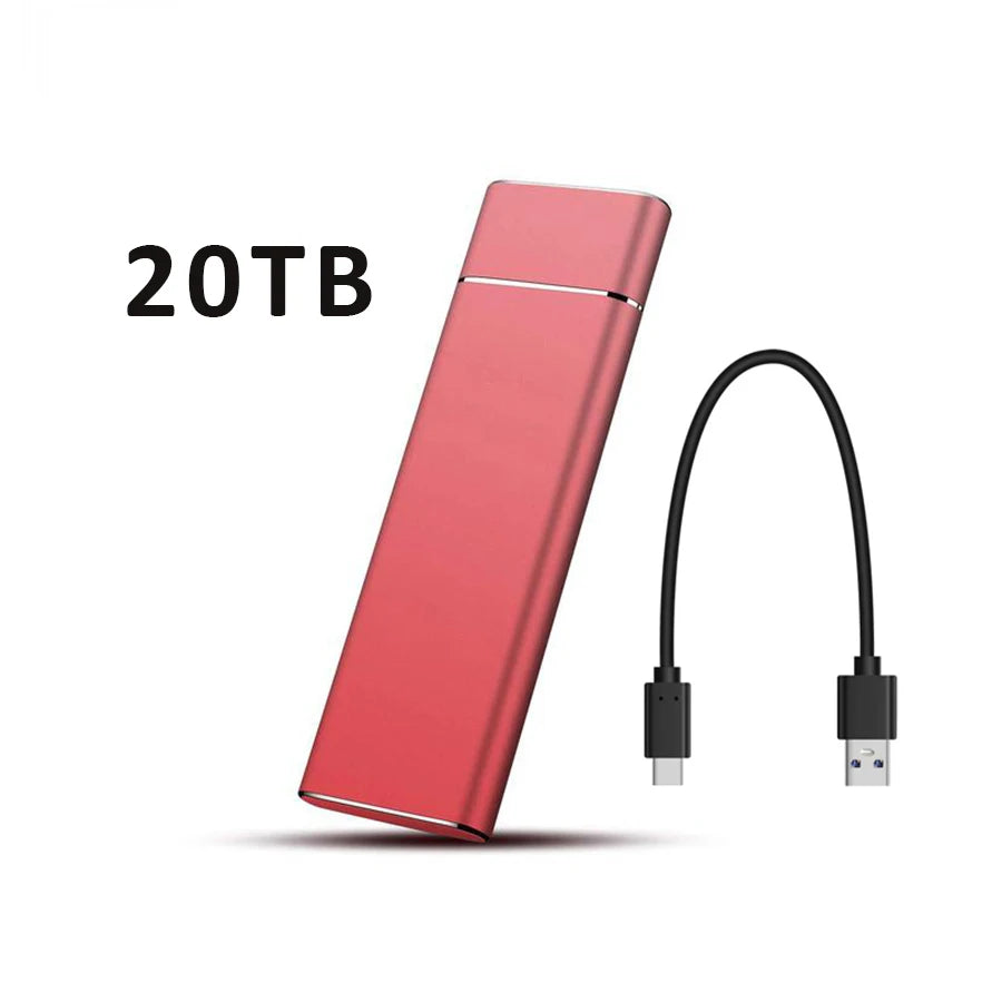 External 2TB/20TB/30TB Ssd High-Speed Solid State Drive Type-C/USB 3.1 Interface Portable Hard Disk for PC Laptop MAC