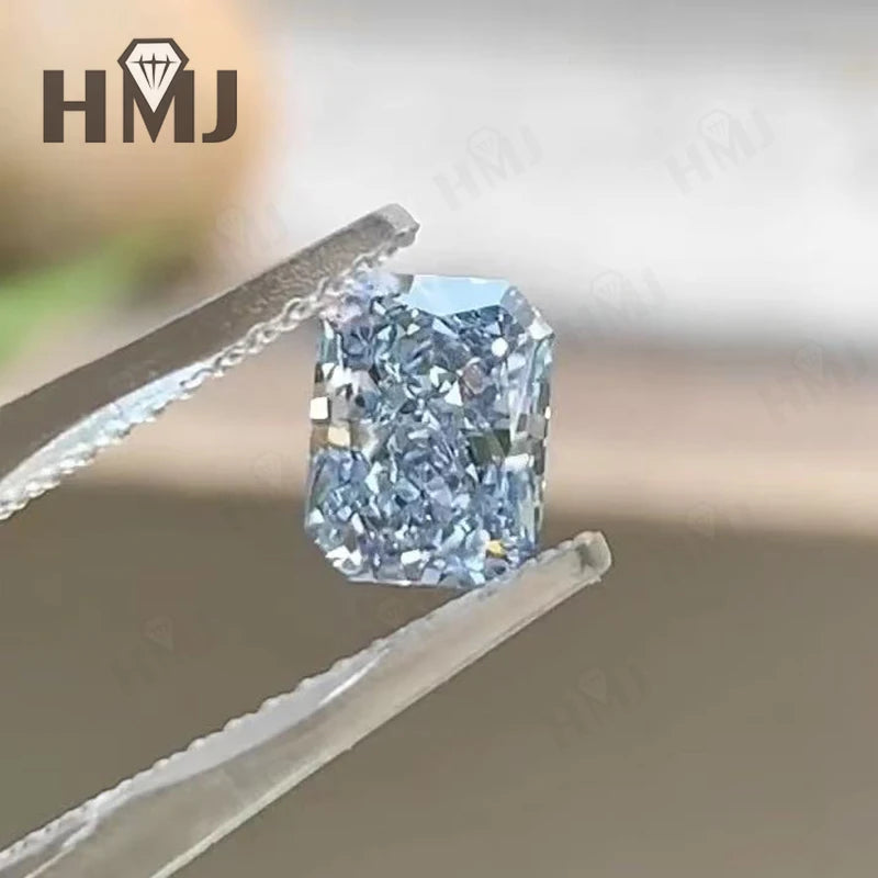 Lab Grown Diamonds Vivid Blue Color With IGI certificate Radiant Cut CVD Laboratory Diamond